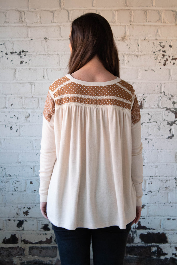 Contrasted Henley Top