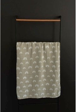 Sand Rainbow Muslin Swaddle Blanket