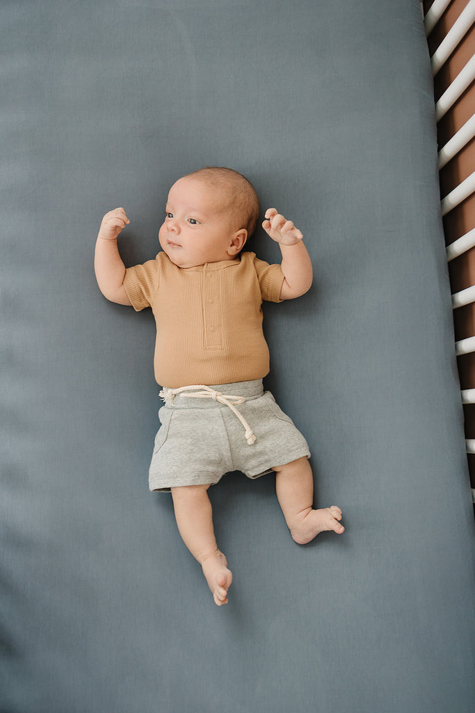 Organic Cotton Ribbed Snap Bodysuit