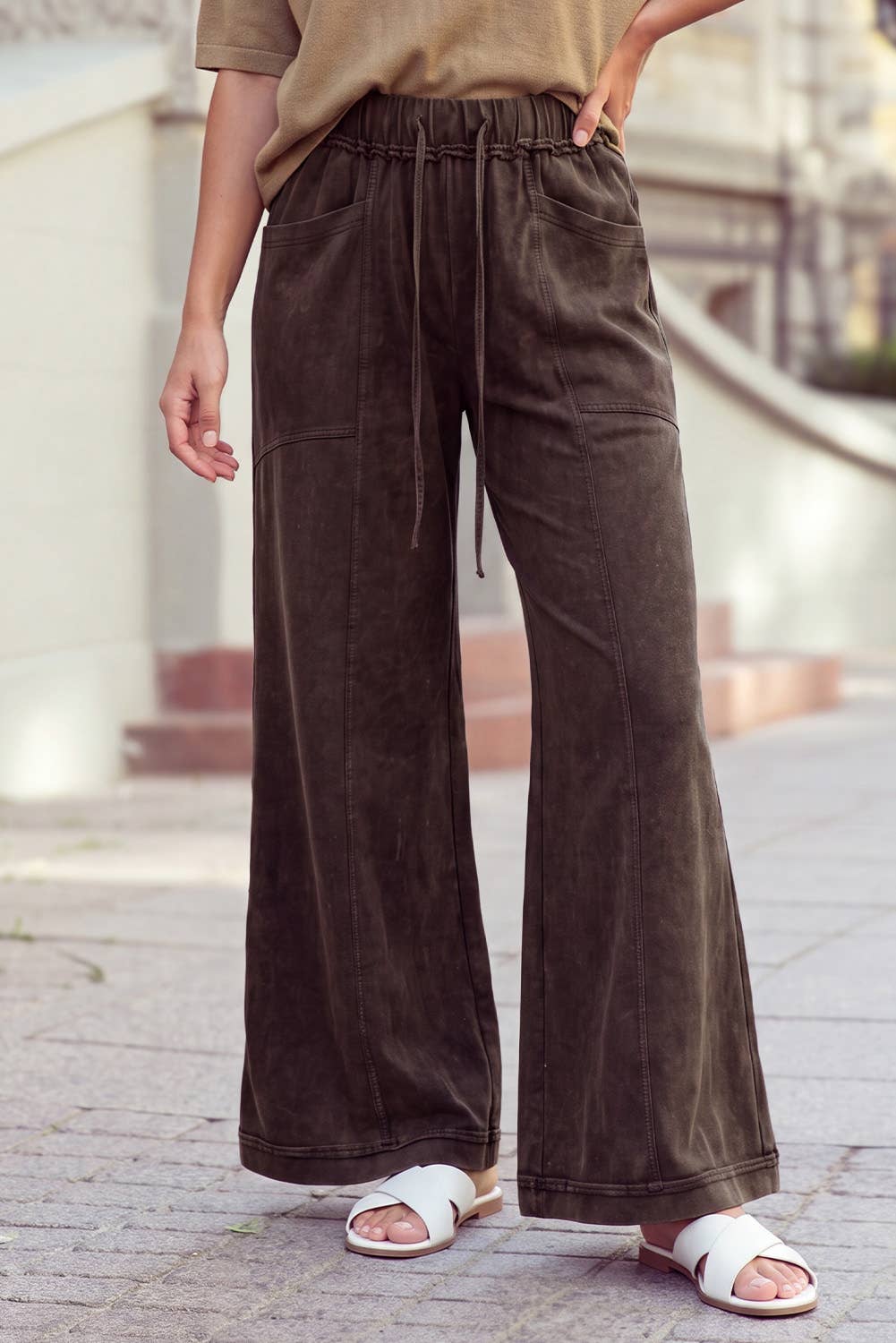 Mineral Wash Drawstring Pants
