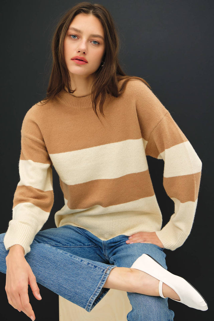 Latte Stripe sweater