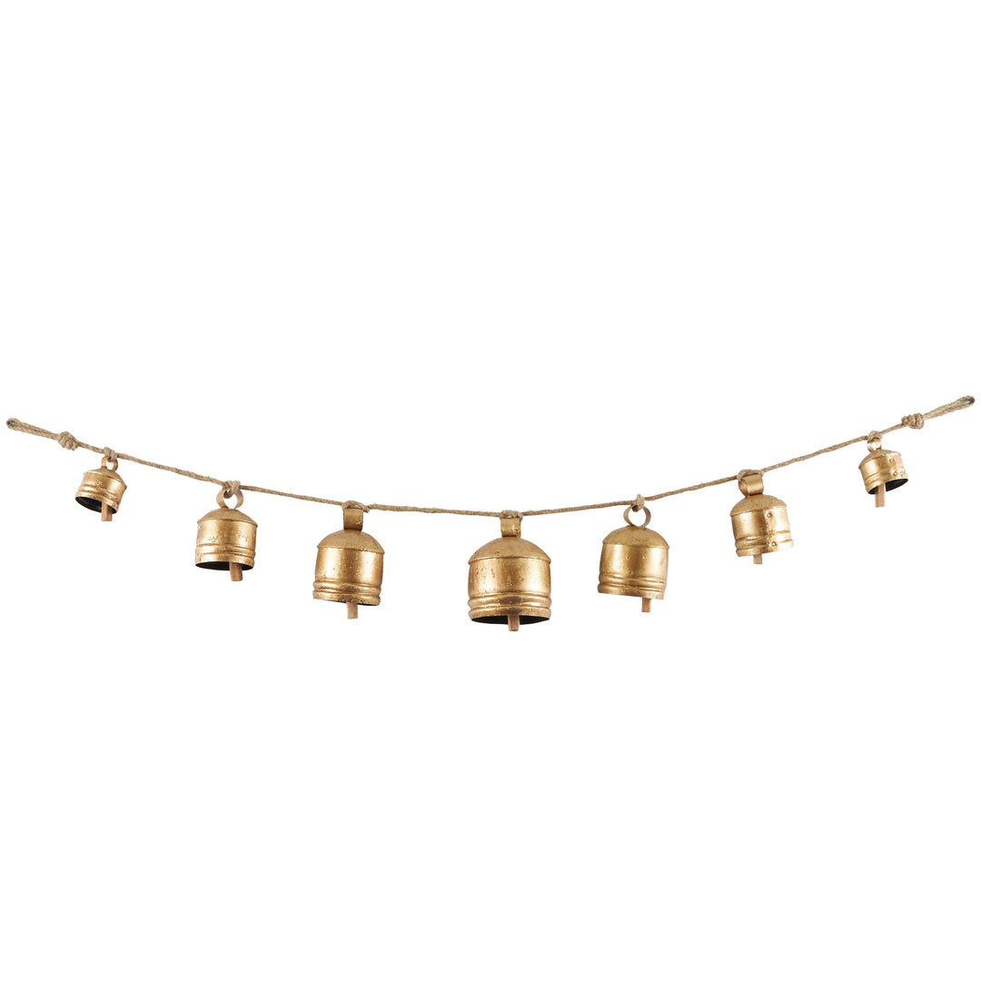 Bohemian Gold Metal Decorative Cow Bells