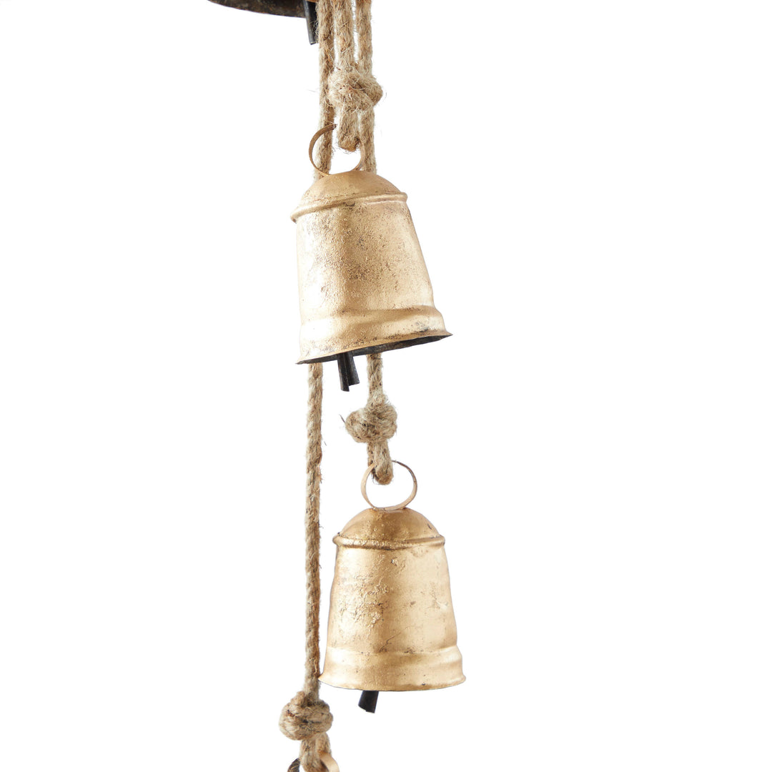 Bohemian Gold Metal Decorative Cow Bells