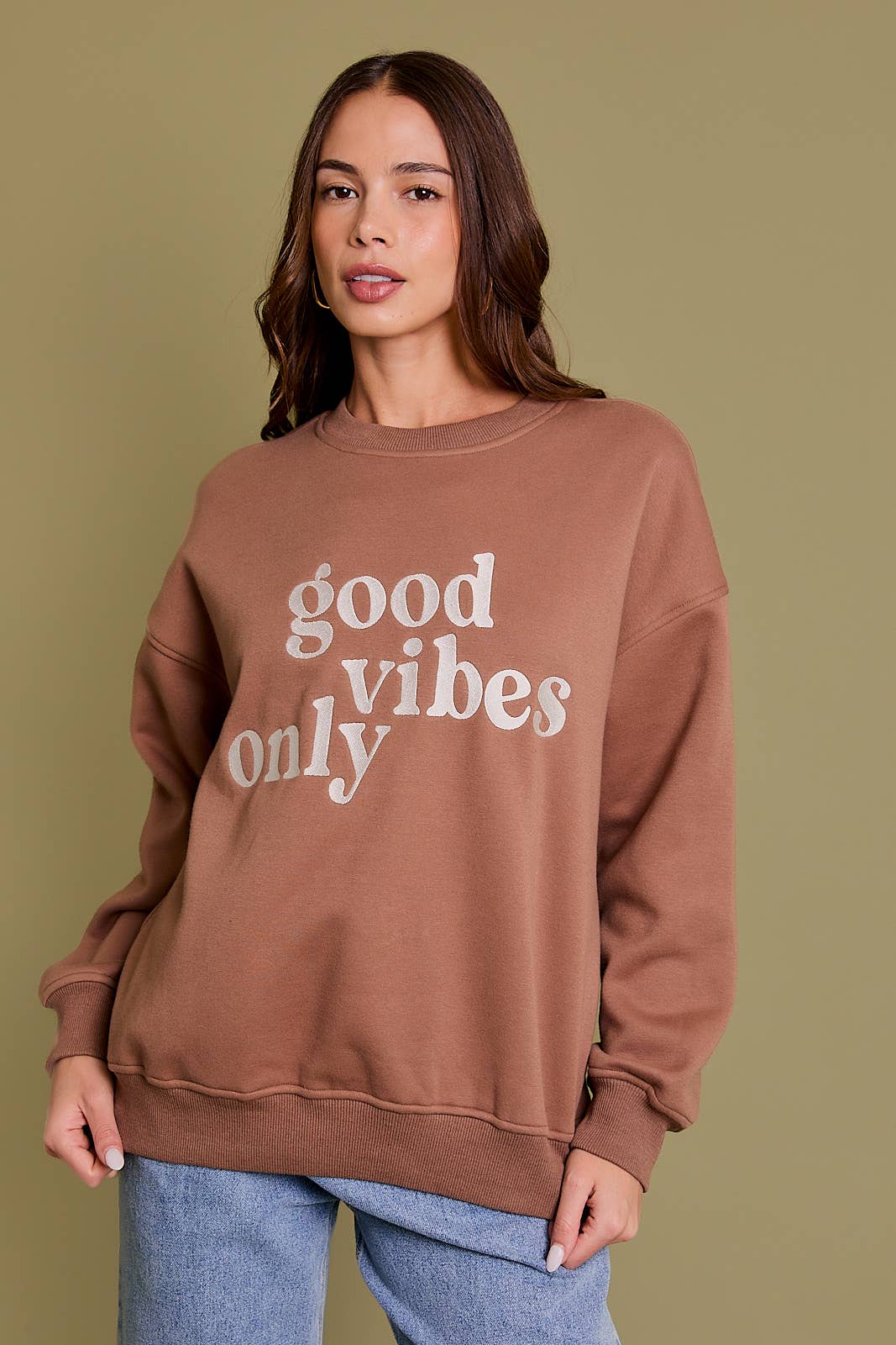 Good Vibe Oversized Sweat Shirt