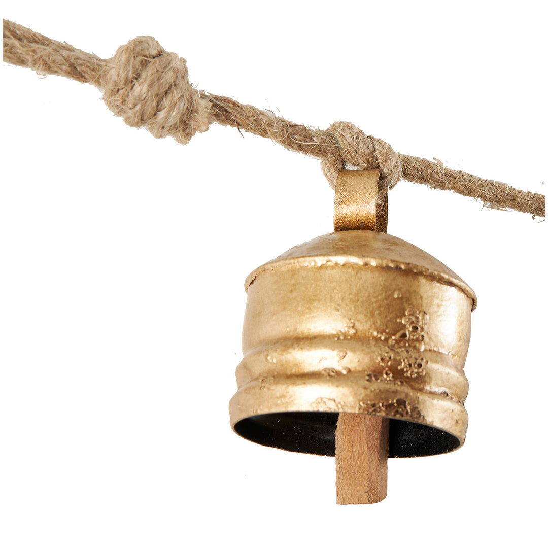 Bohemian Gold Metal Decorative Cow Bells