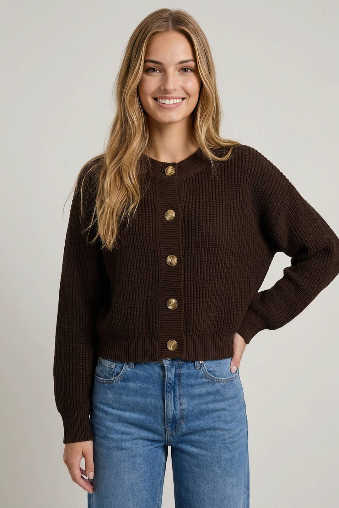 Textured Gauge Cardigan