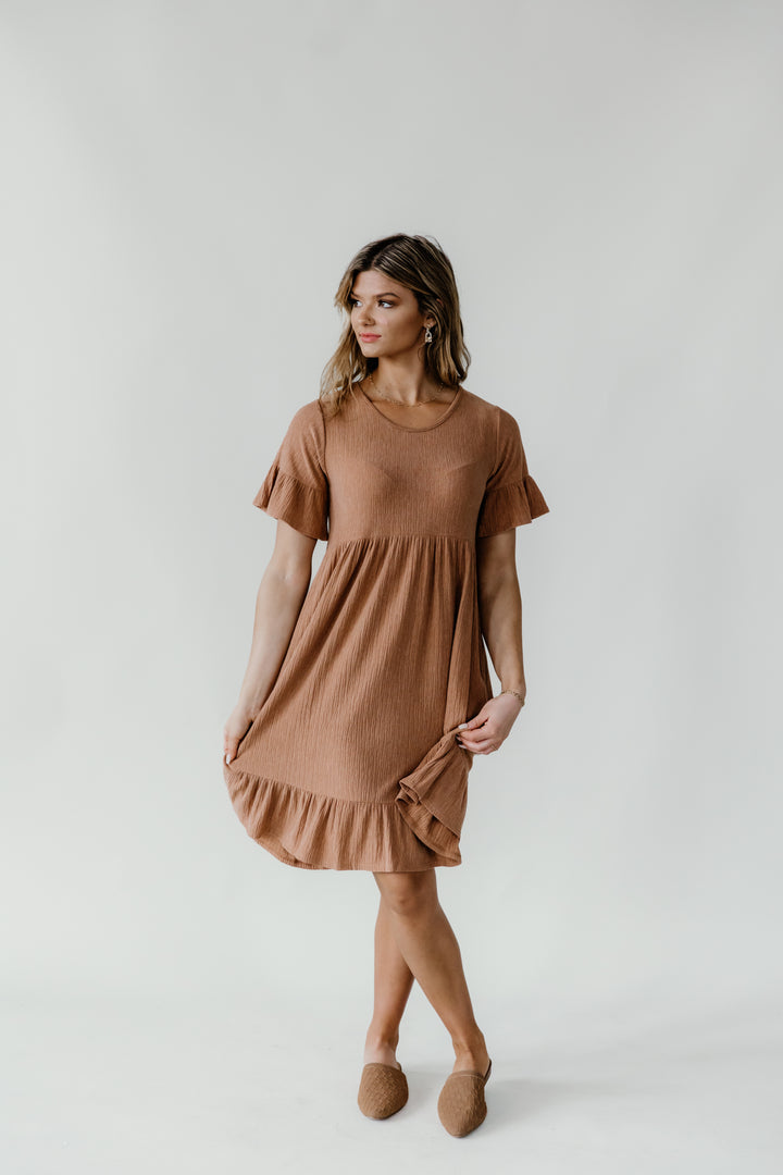 Carol Crinkle Ruffle Dress