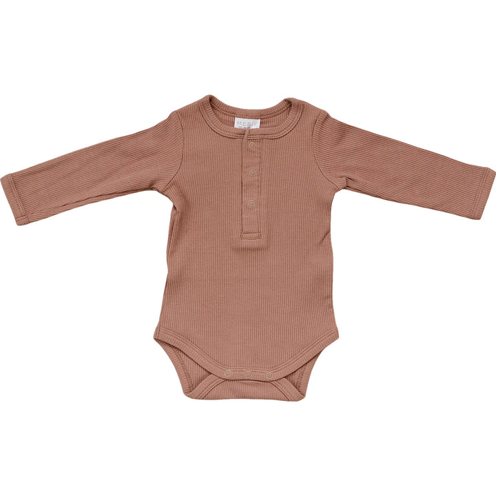 Dusty Rose Snap Ribbed Bodysuit