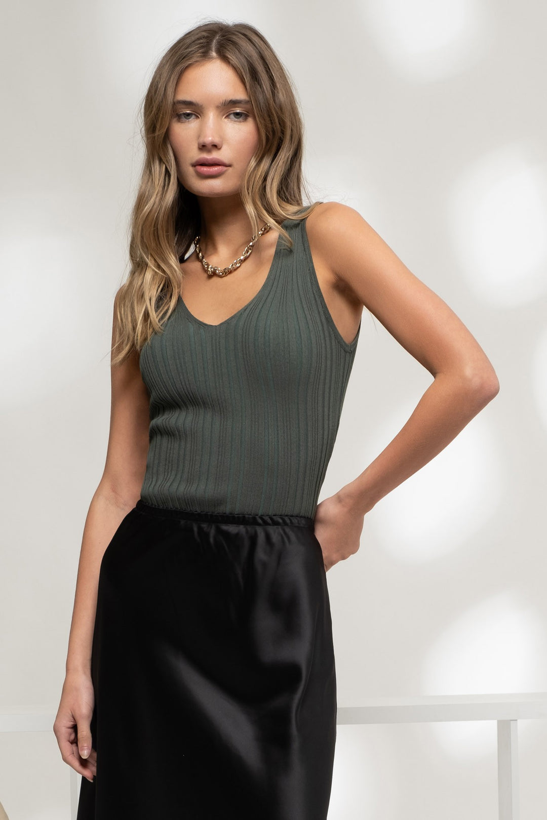 Hailey V Neck Knit Top