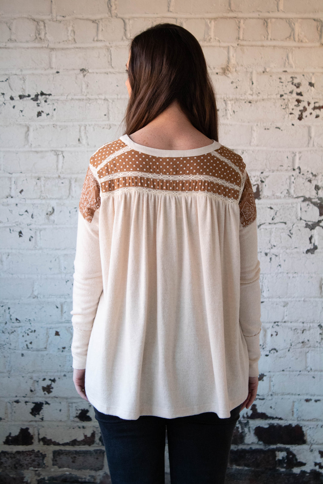 Contrasted Henley Top