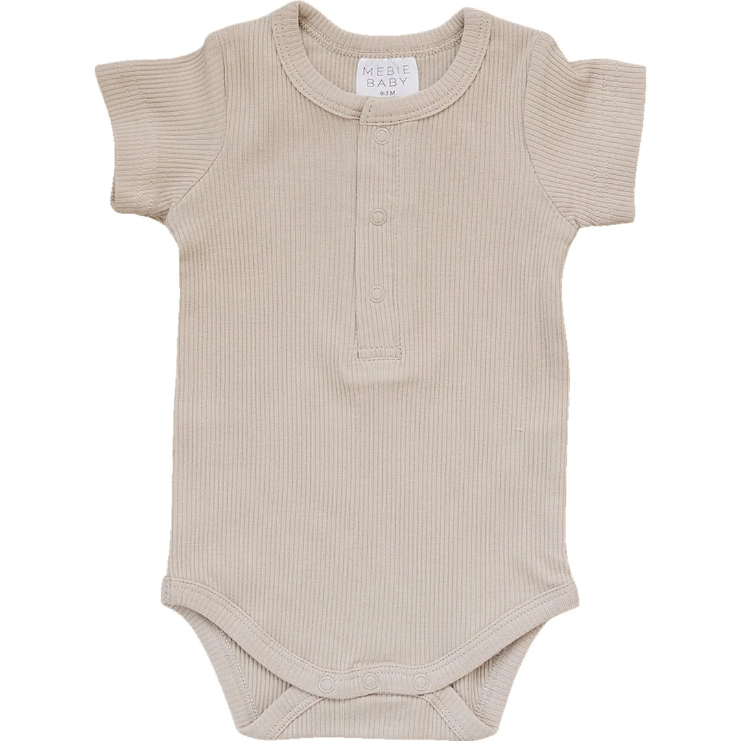 Organic Cotton Ribbed Snap Bodysuit