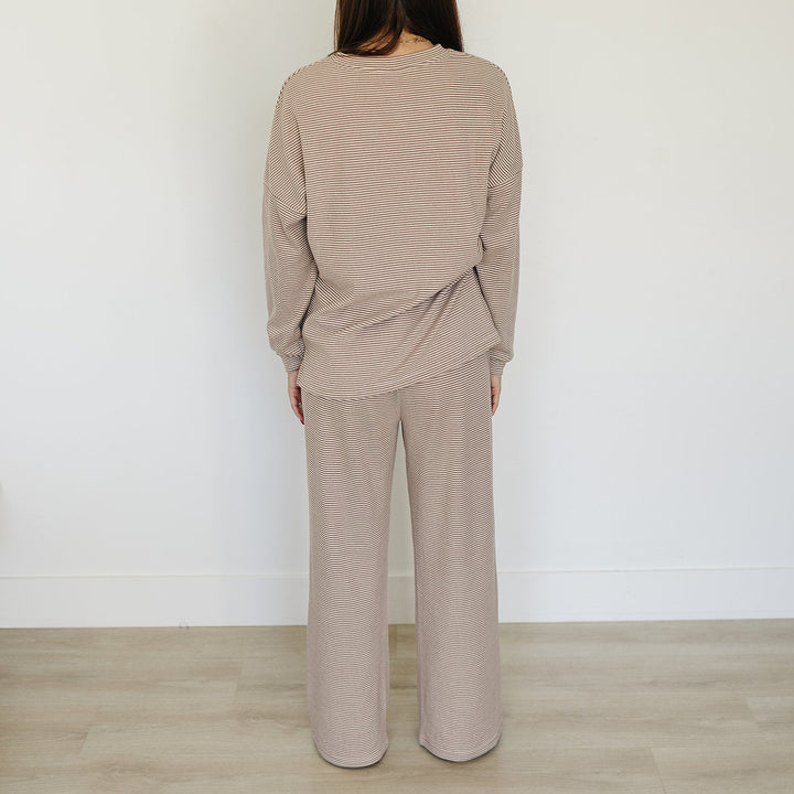Womens Striped Loungewear Set