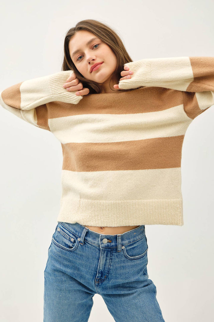 Latte Stripe sweater