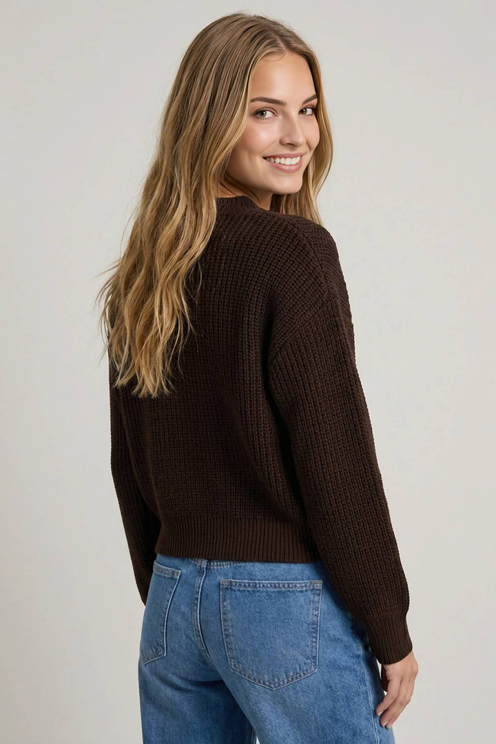 Textured Gauge Cardigan