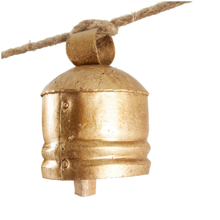 Bohemian Gold Metal Decorative Cow Bells