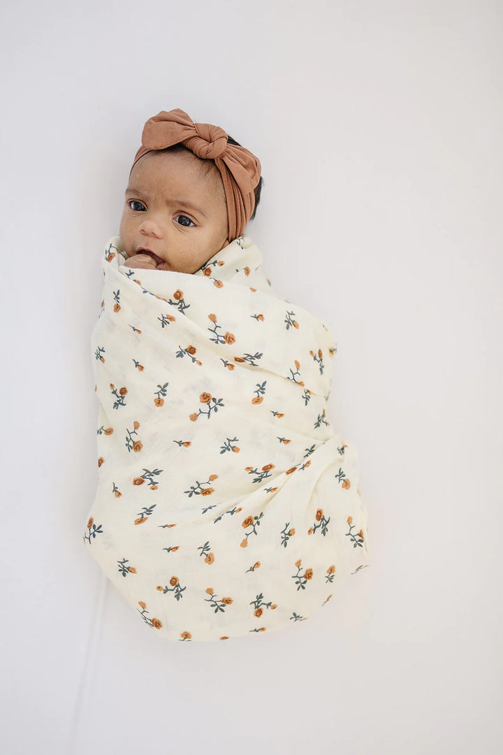 Cream Floral Swaddle Swaddle