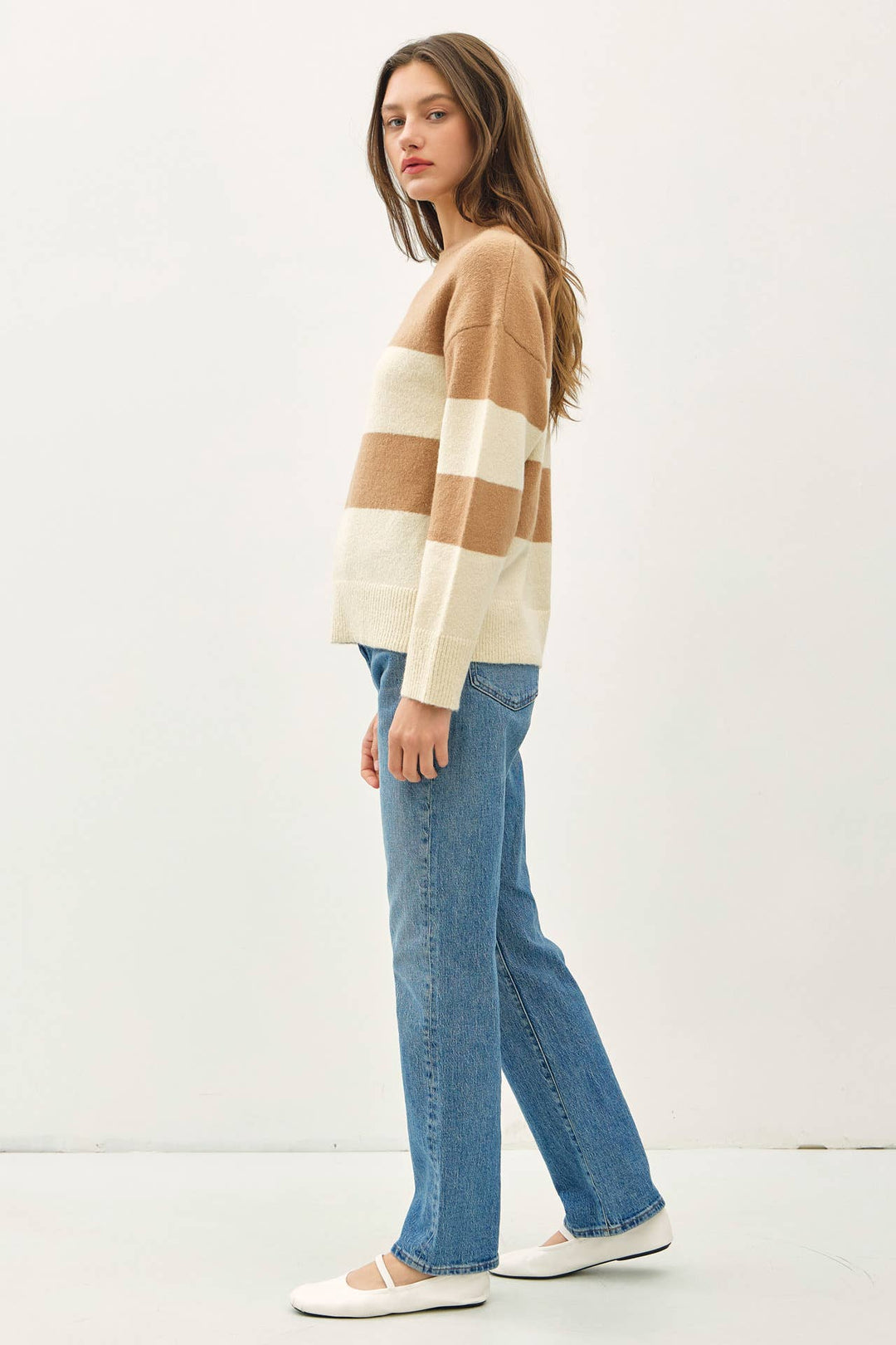 Latte Stripe sweater