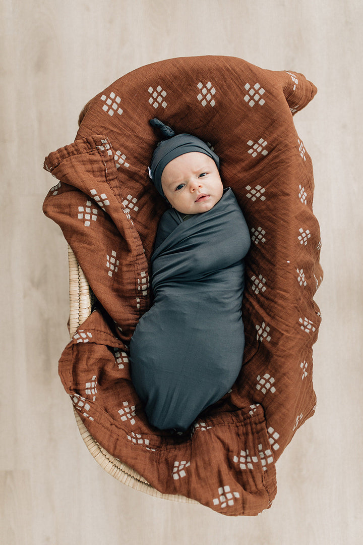 Charcoal Bamboo Hat OR Head Wrap Set