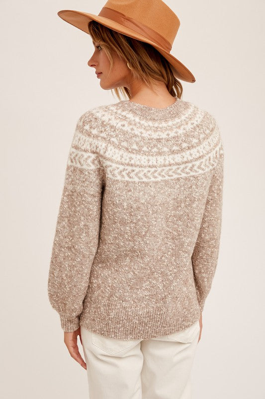 Paisley Marled Fairisle Sweater