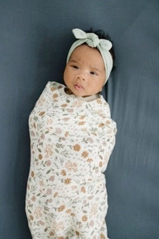 Meadow Floral Muslin Swaddle Blanket