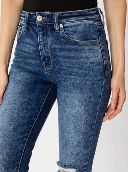 Ava High Rise Ankle Skinny Jeans