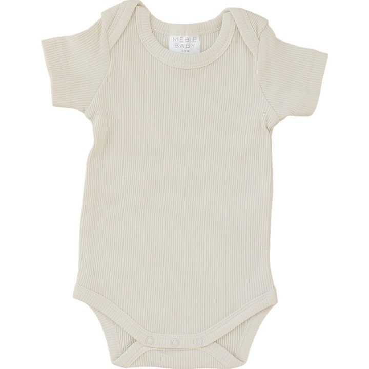 Vanilla Organic Cotton Short Sleeve Ribbed Bodysuit